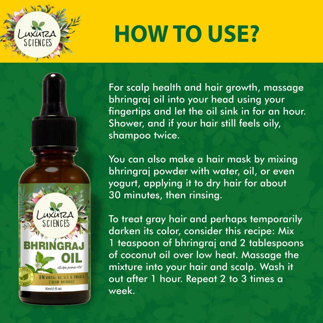 Luxura Sciences Bhringraj Hair Oil | Grocsy