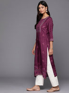 Ahalyaa Women's Traditional wear Kurta - Purple | Grocsy