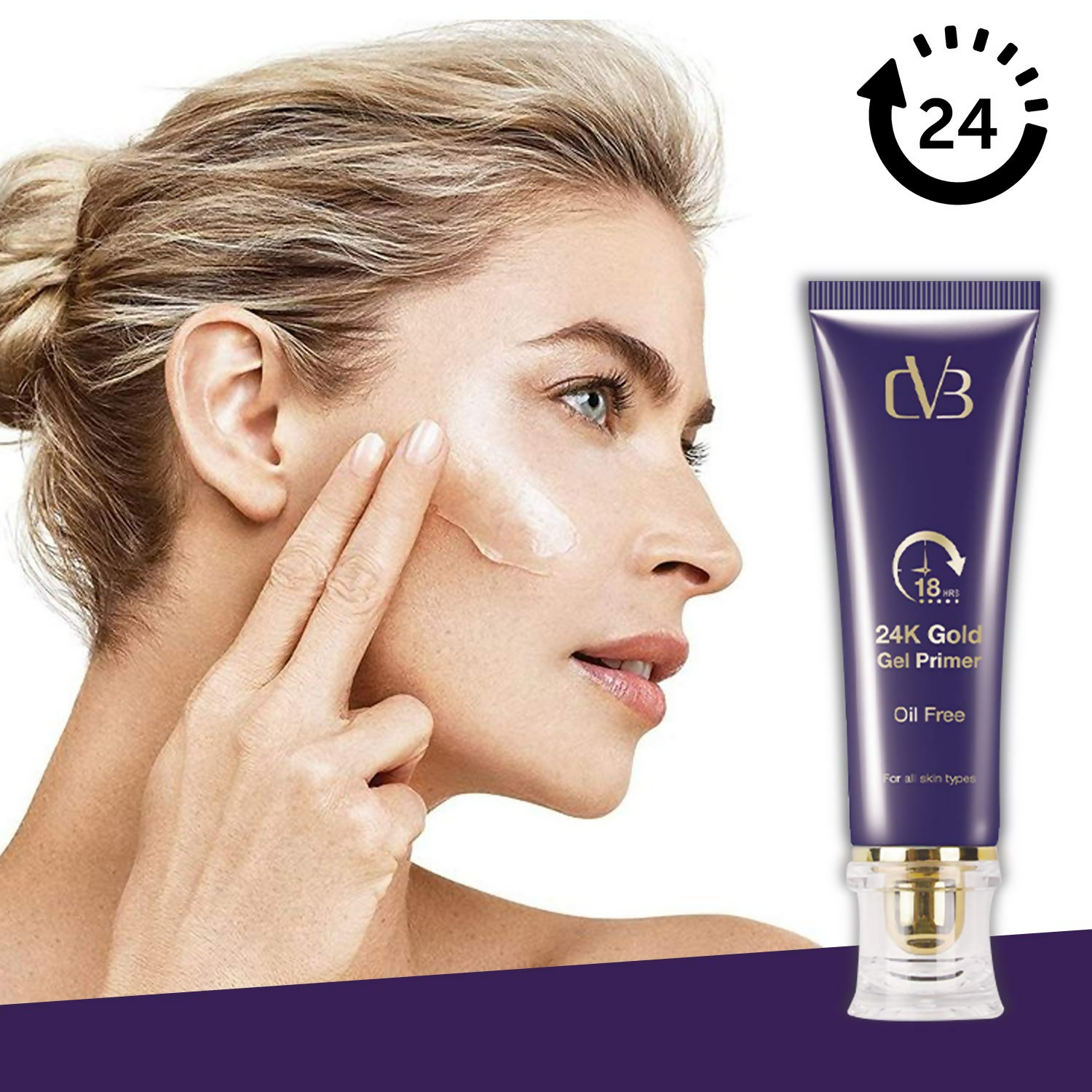 CVB C15 24K Gold Gel Primer for Pores Minimization Anti-Ageing Oil-Free | Grocsy