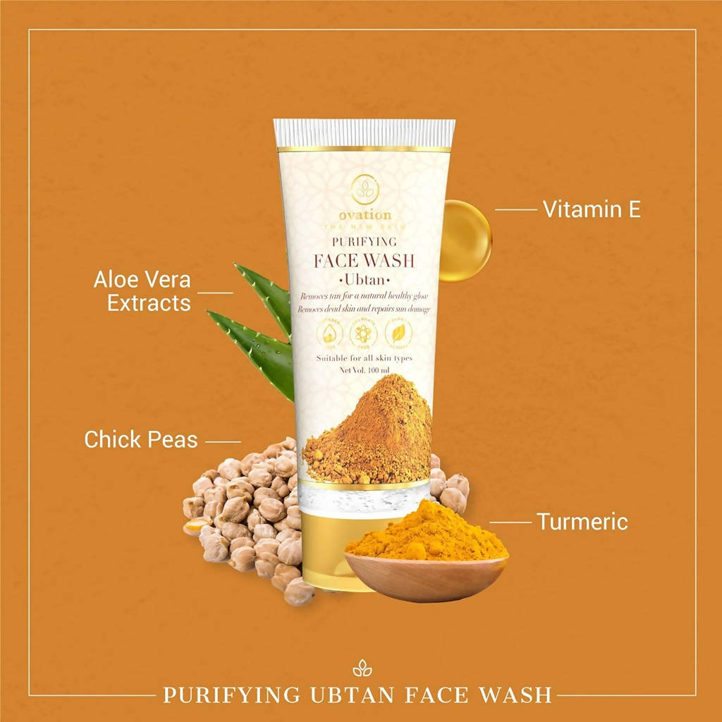 Ovation Ubtan Purifying Face Wash | Grocsy