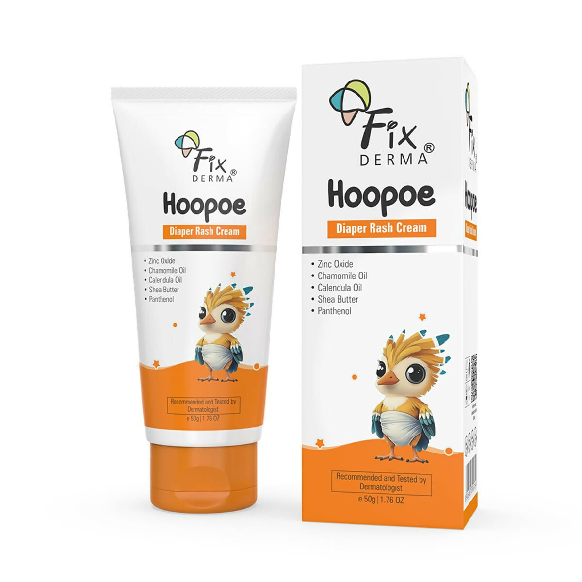 Fixderma Baby Hoopoe Diaper Rash Cream with Zinc Oxide & Panthenol | Grocsy