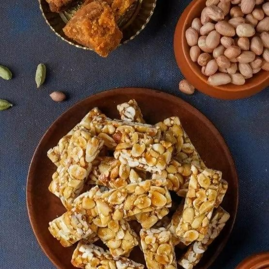 Sweet Karam Coffee Peanut Chikki (Zero White Sugar) | Grocsy