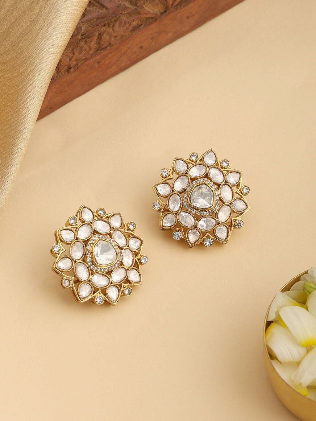 Ruby Raang Floral Aura Studs | Grocsy
