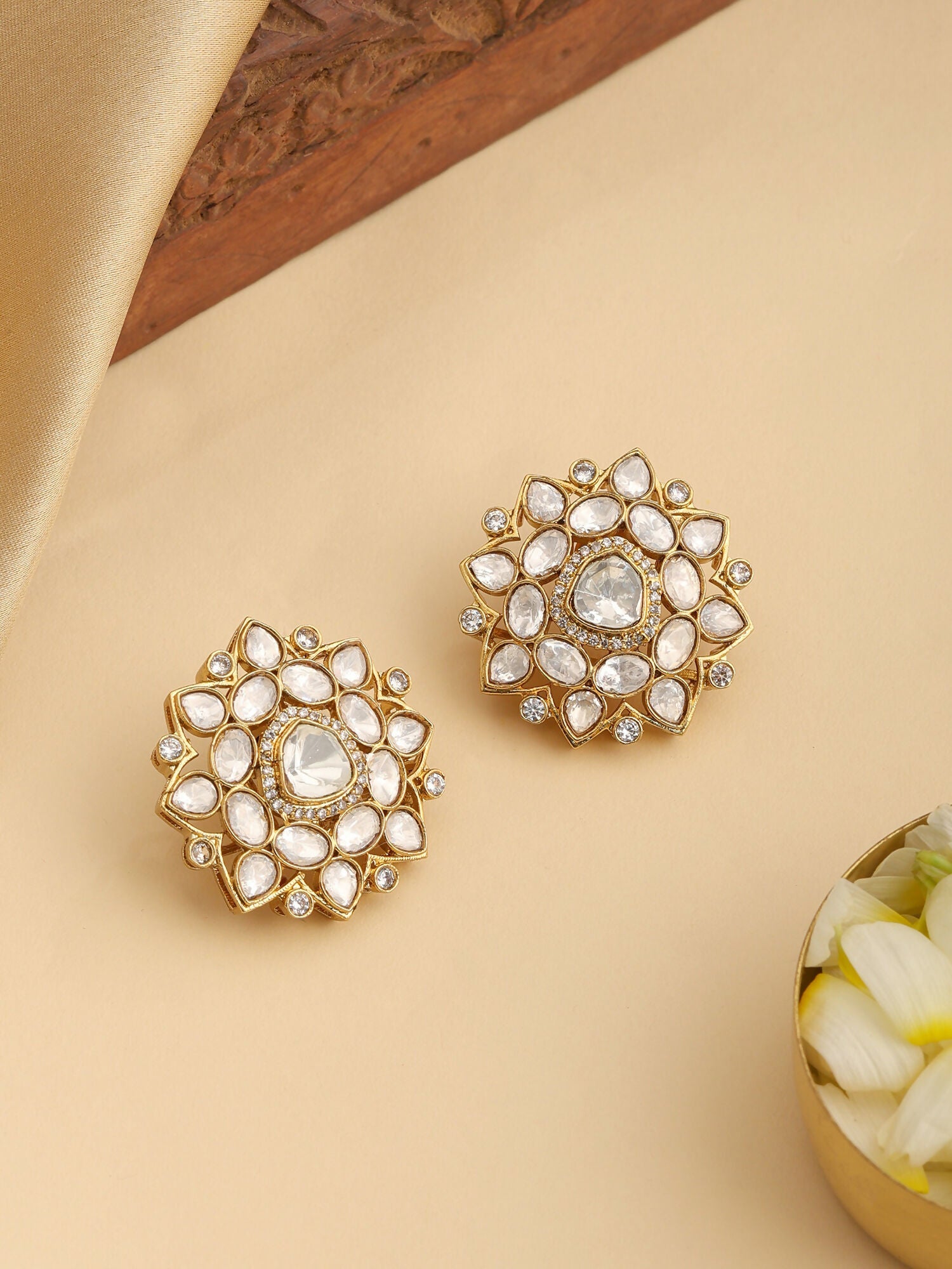 Ruby Raang Floral Aura Studs | Grocsy