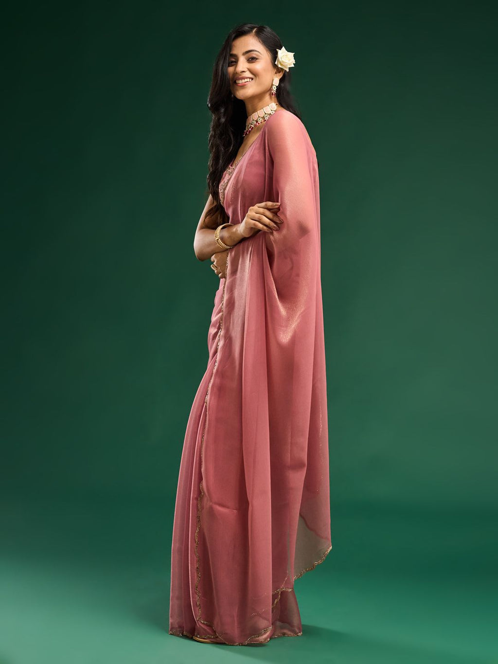 kasee Beads and Stones Saree | Grocsy
