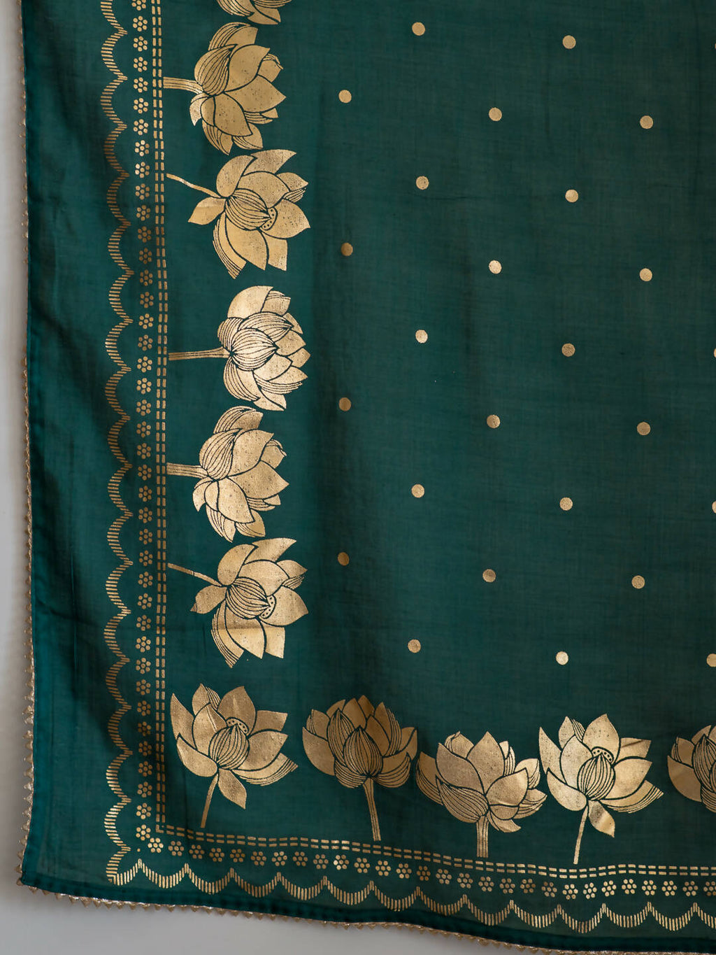 Suta Green Floral Cotton Blend Saree | Grocsy