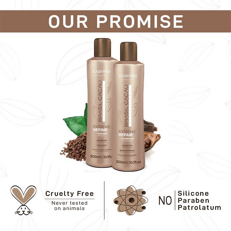 Cadiveu Brasil Cacau Extreme Repair Shampoo & Conditioner | Grocsy