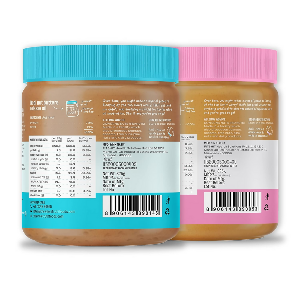 The Whole Truth Peanut Butter - Crunchy | Grocsy