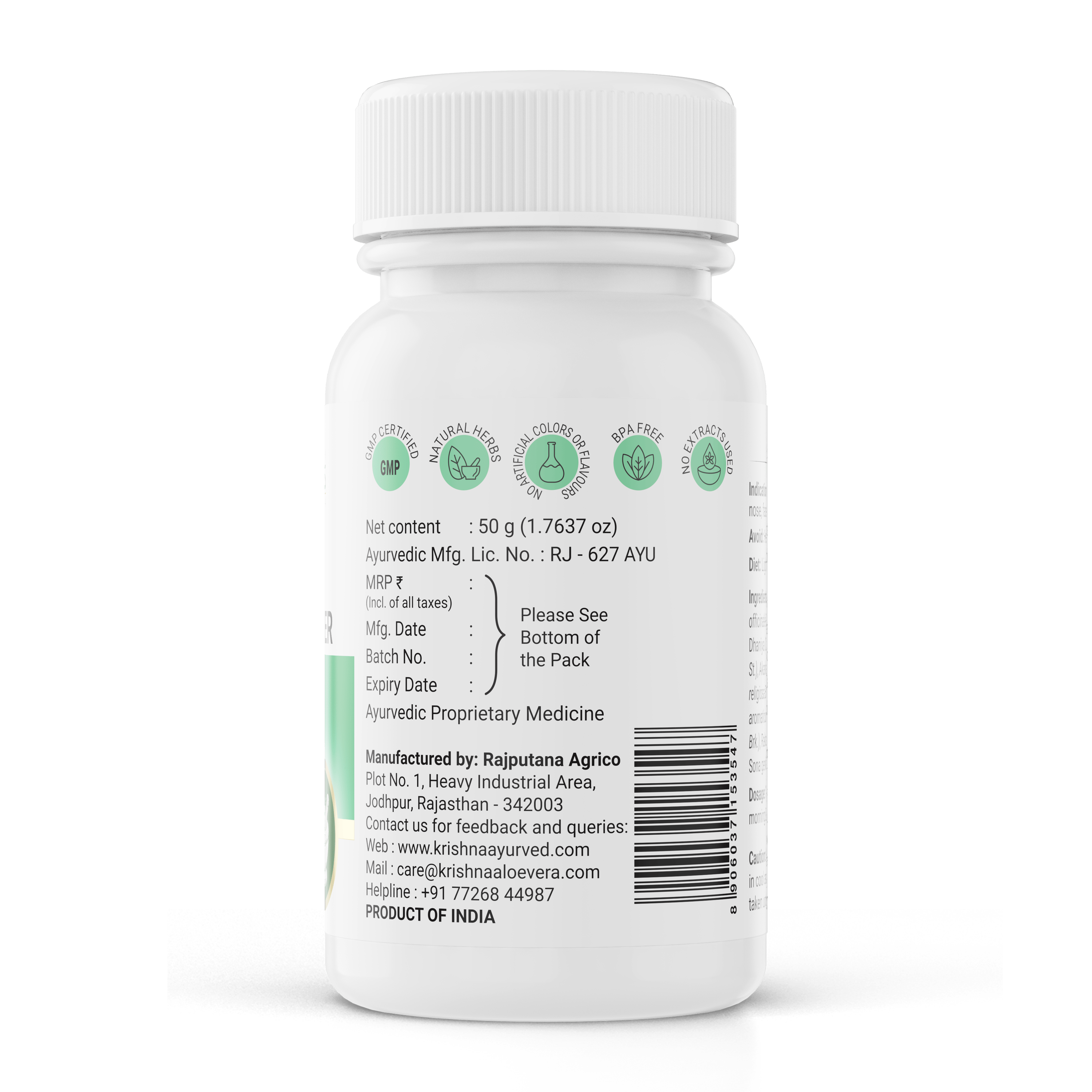 Krishna'S Herbal & Ayurveda Najlant Powder | Grocsy