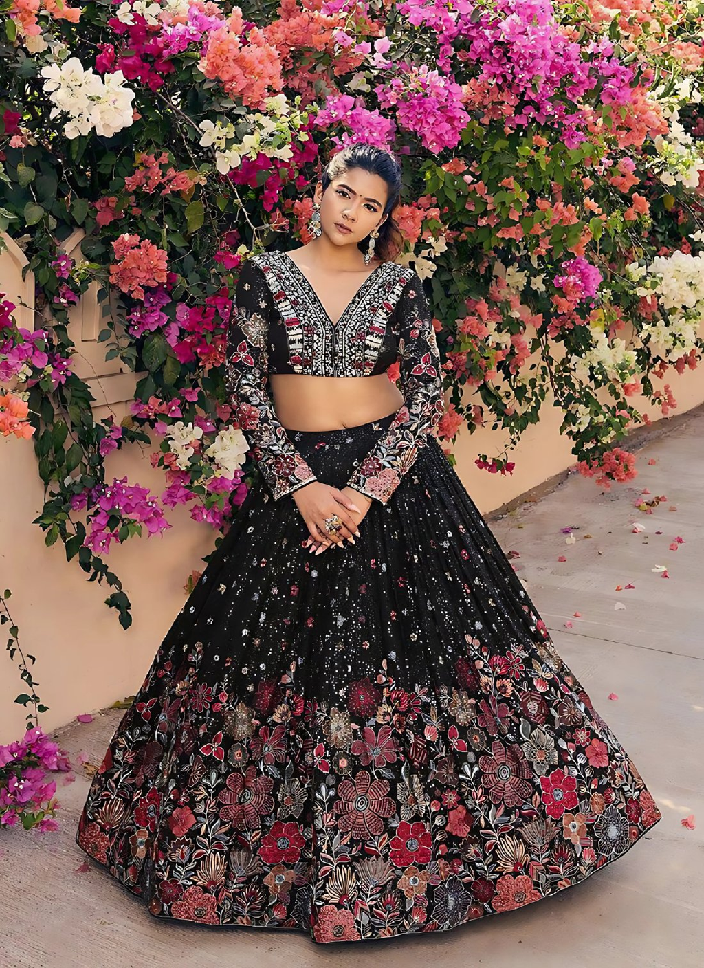Lehenga Mart Designer Wedding Lehenga Choli For Women - Black | Grocsy