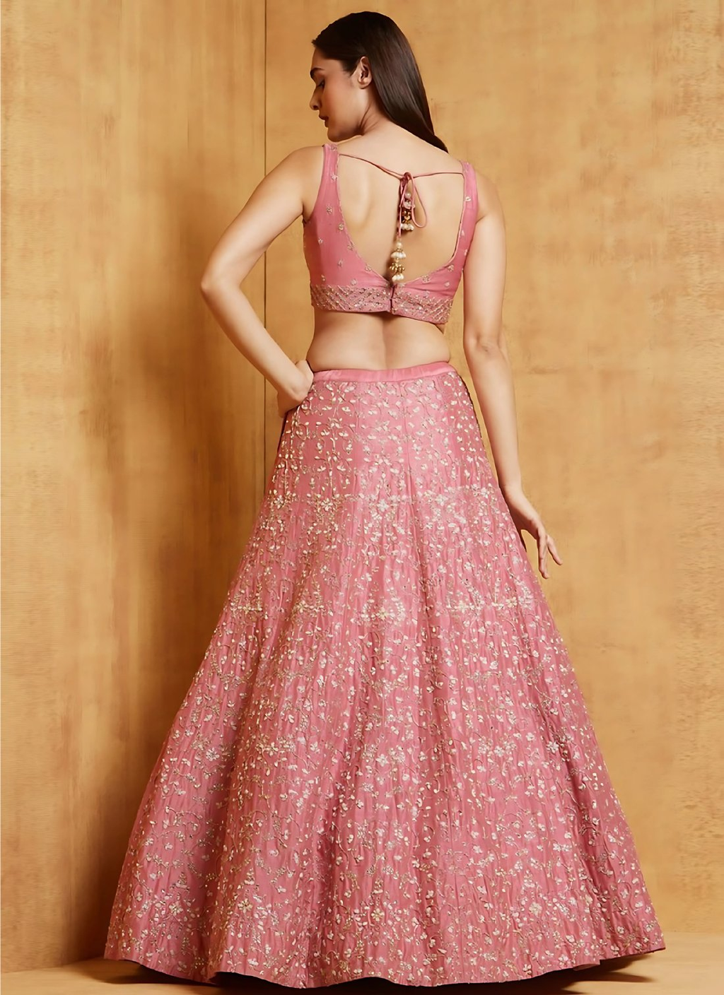 Lehenga Mart Designer Wedding Lehenga Choli For Women - Baby Pink | Grocsy