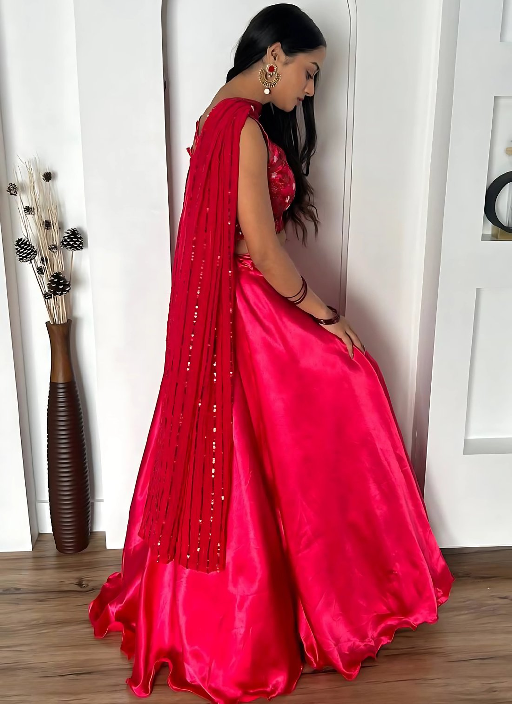 Lehenga Mart Designer Wedding Lehenga Choli For Women - Pink | Grocsy