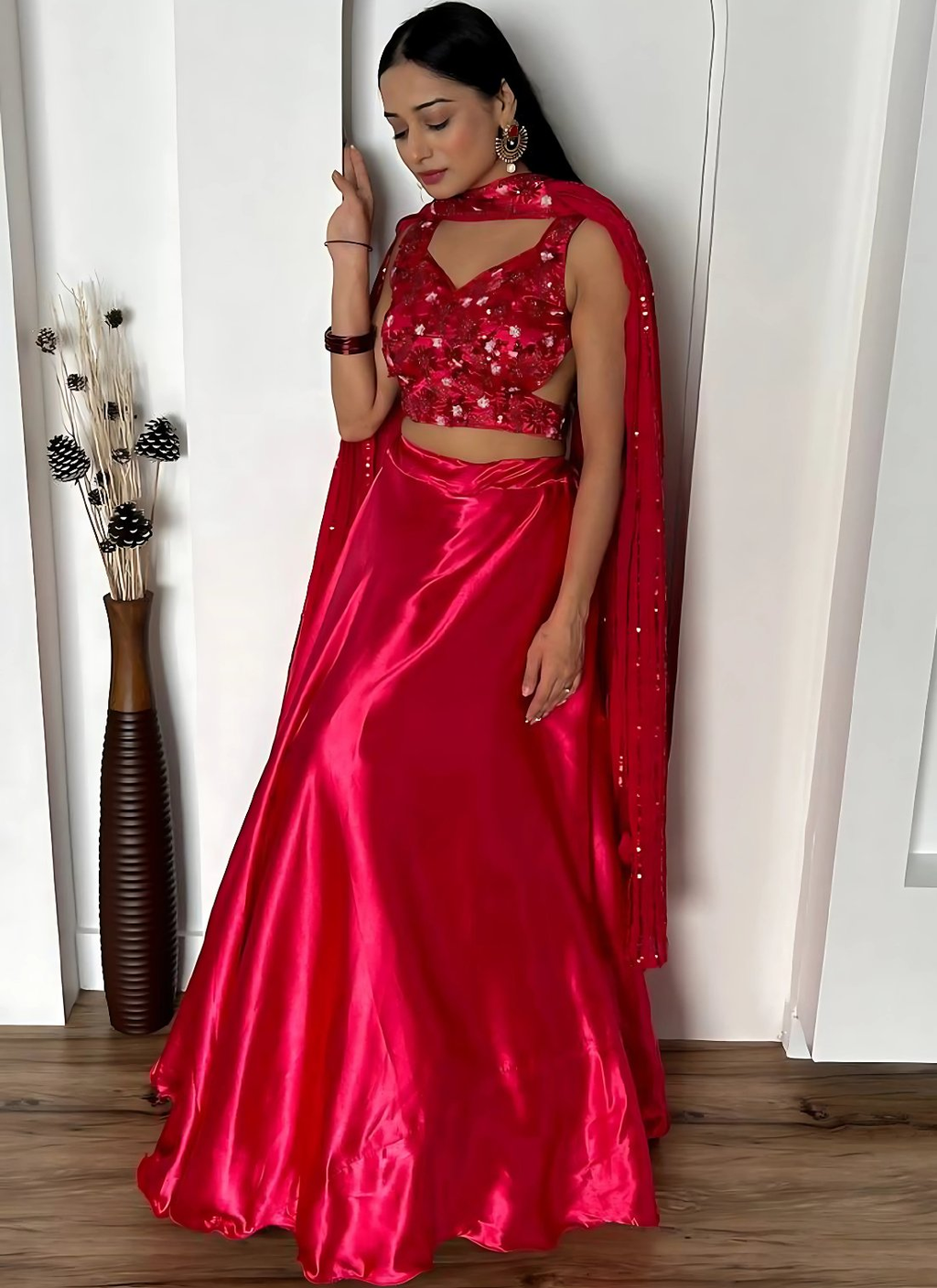 Lehenga Mart Designer Wedding Lehenga Choli For Women - Pink | Grocsy