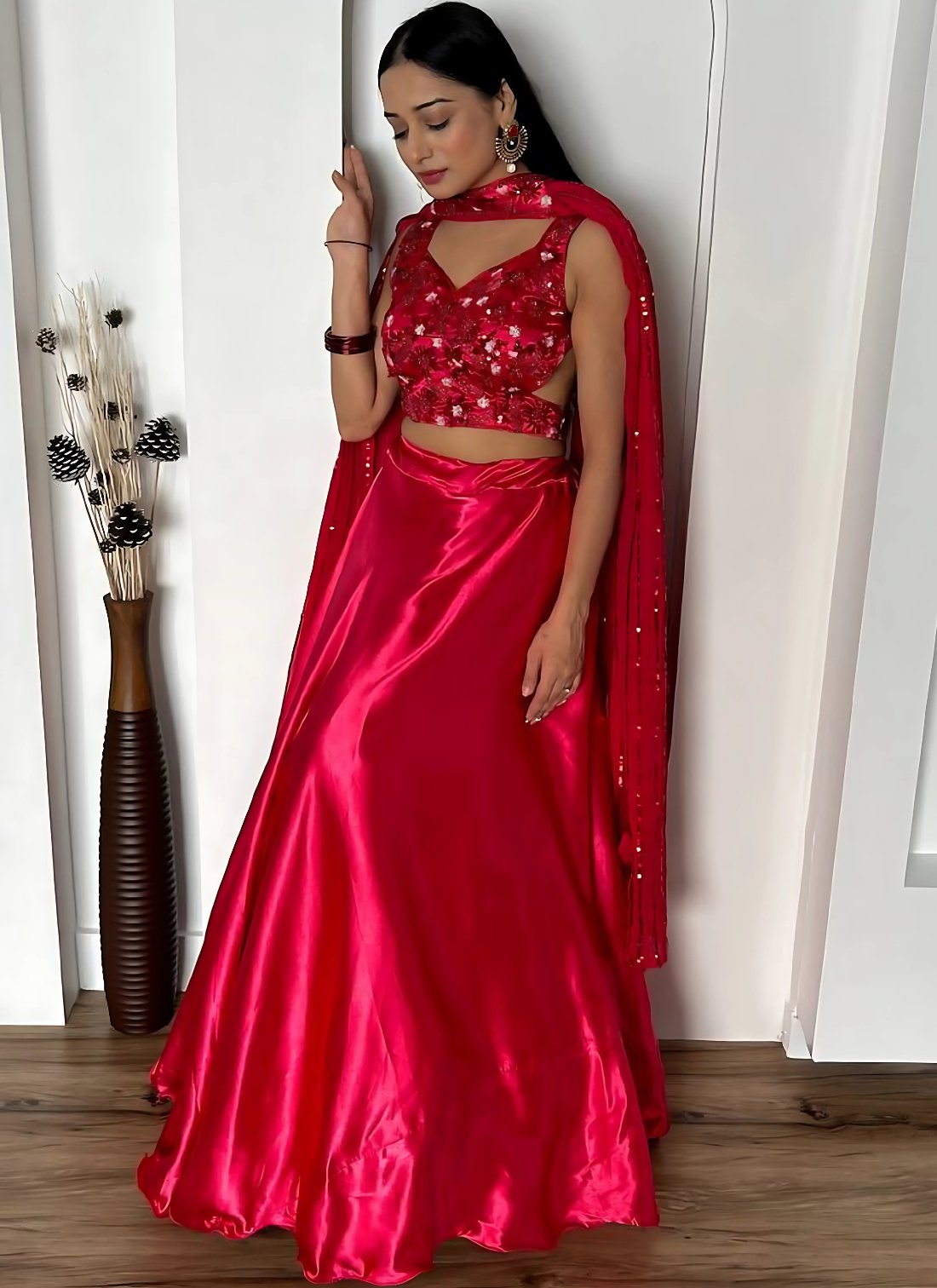 Lehenga Mart Designer Wedding Lehenga Choli For Women - Pink | Grocsy