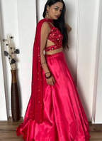 Lehenga Mart Designer Wedding Lehenga Choli For Women - Pink | Grocsy