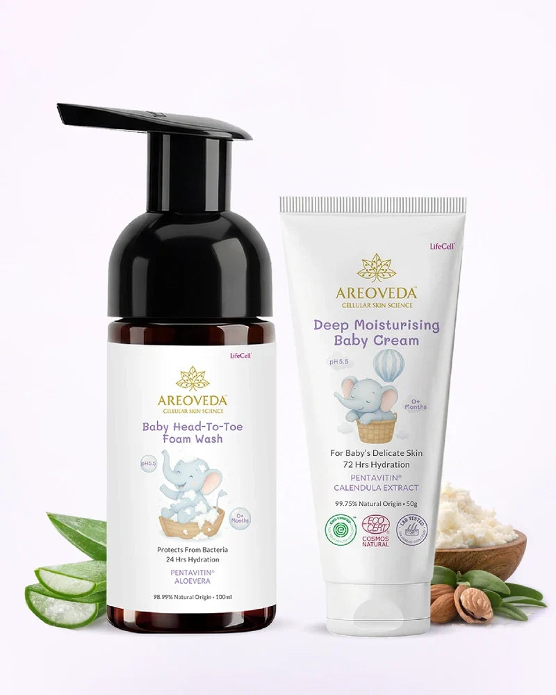 AreoVeda Baby Wash and Cream Combo | Grocsy