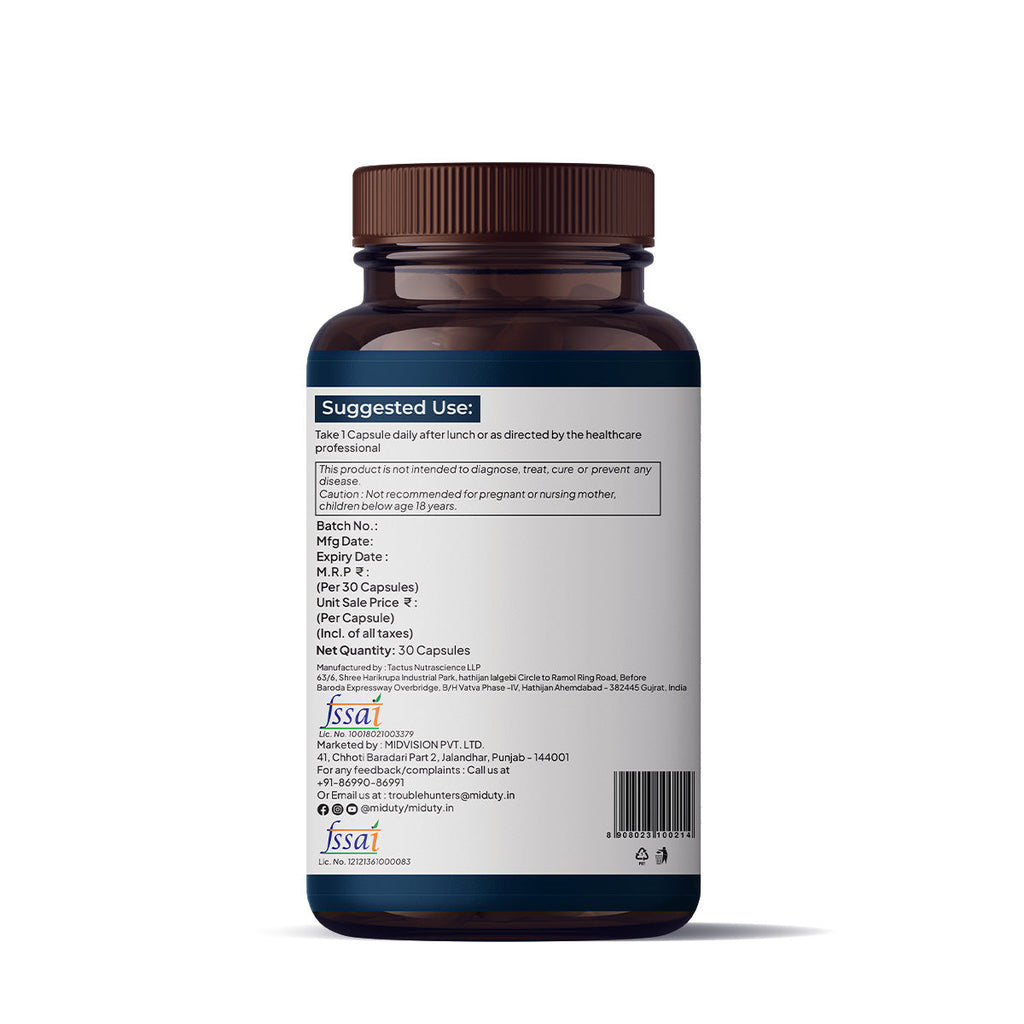Miduty by Palak Notes Memory & Focus Capsules | Grocsy