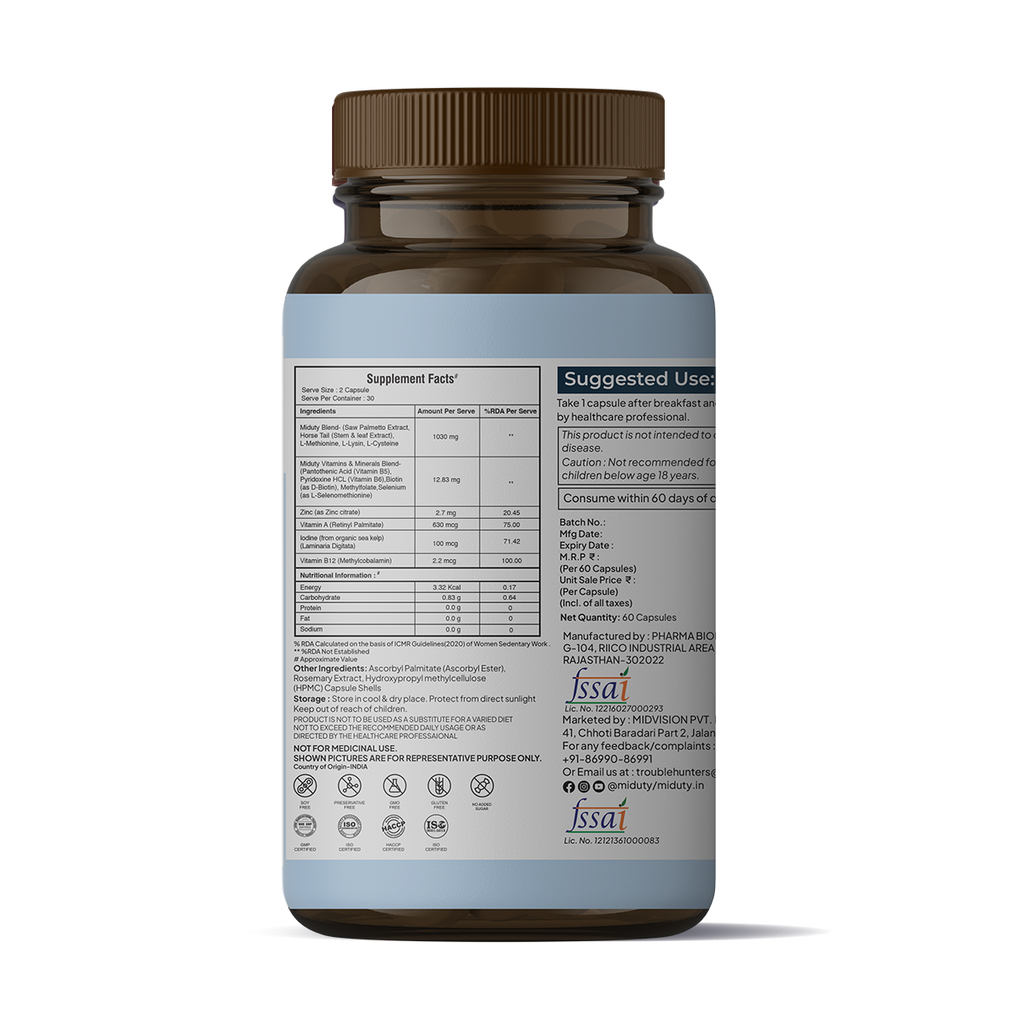 Miduty by Palak Notes Thick & Grow Capsules | Grocsy