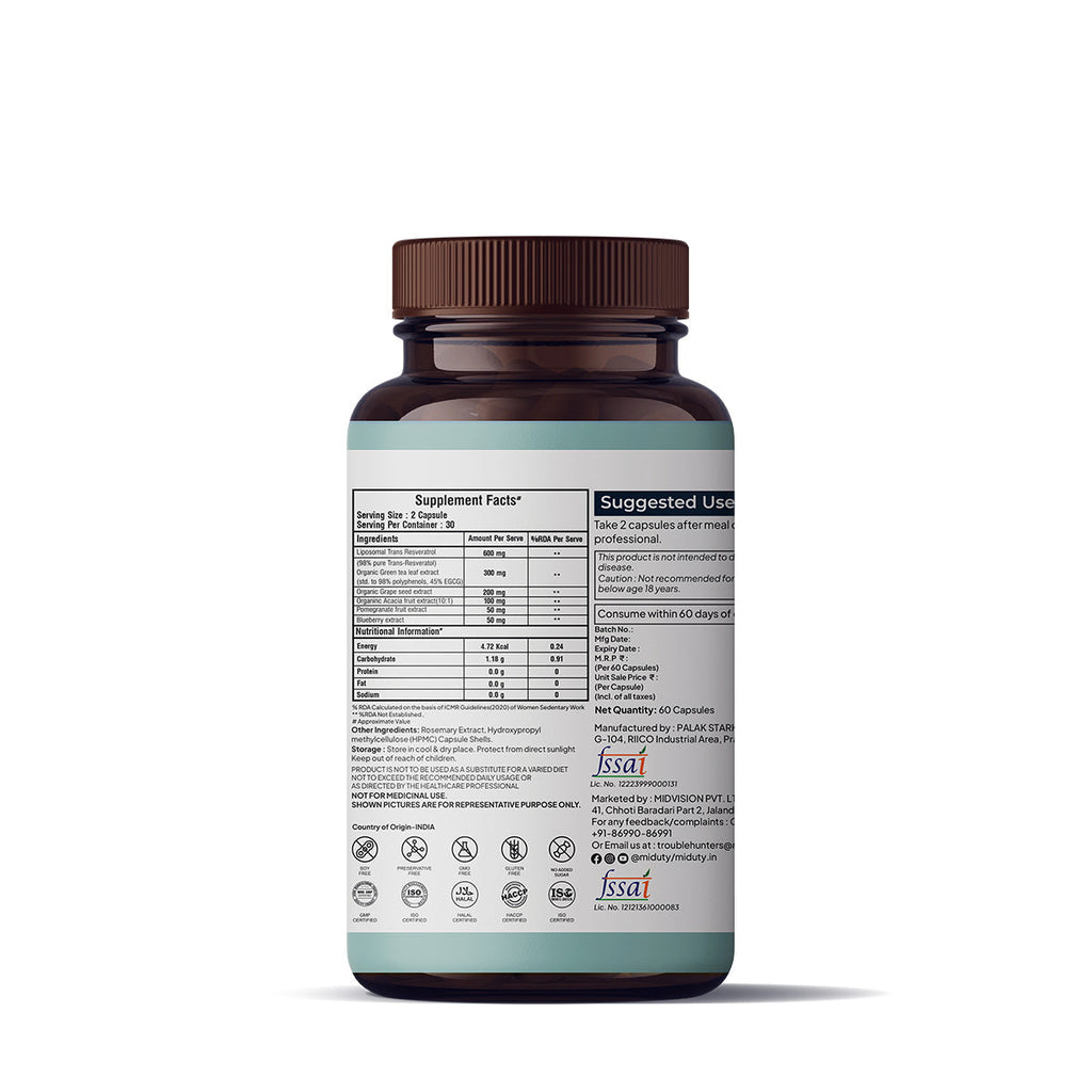 Miduty by Palak Notes Stop Aging Capsules