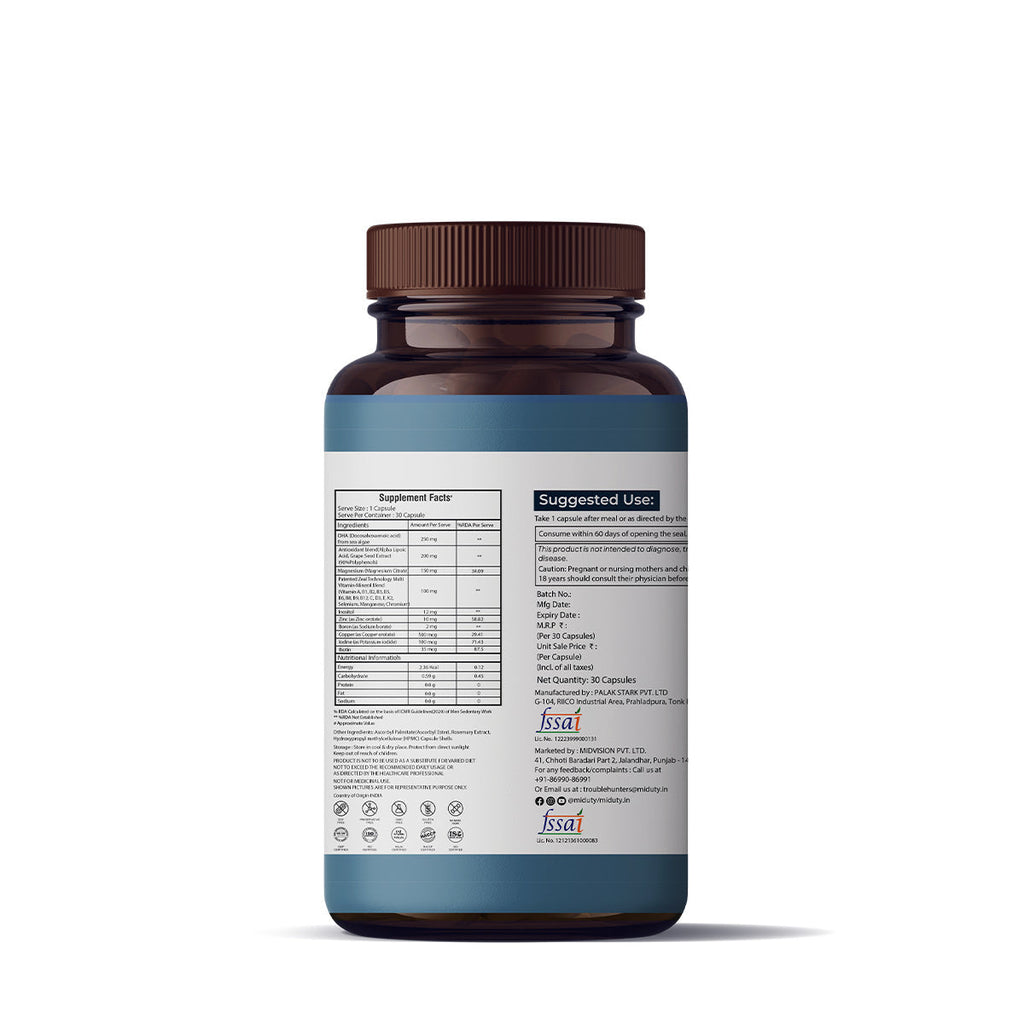 Miduty by Palak Notes Multivitamin One Per Day Capsules | Grocsy