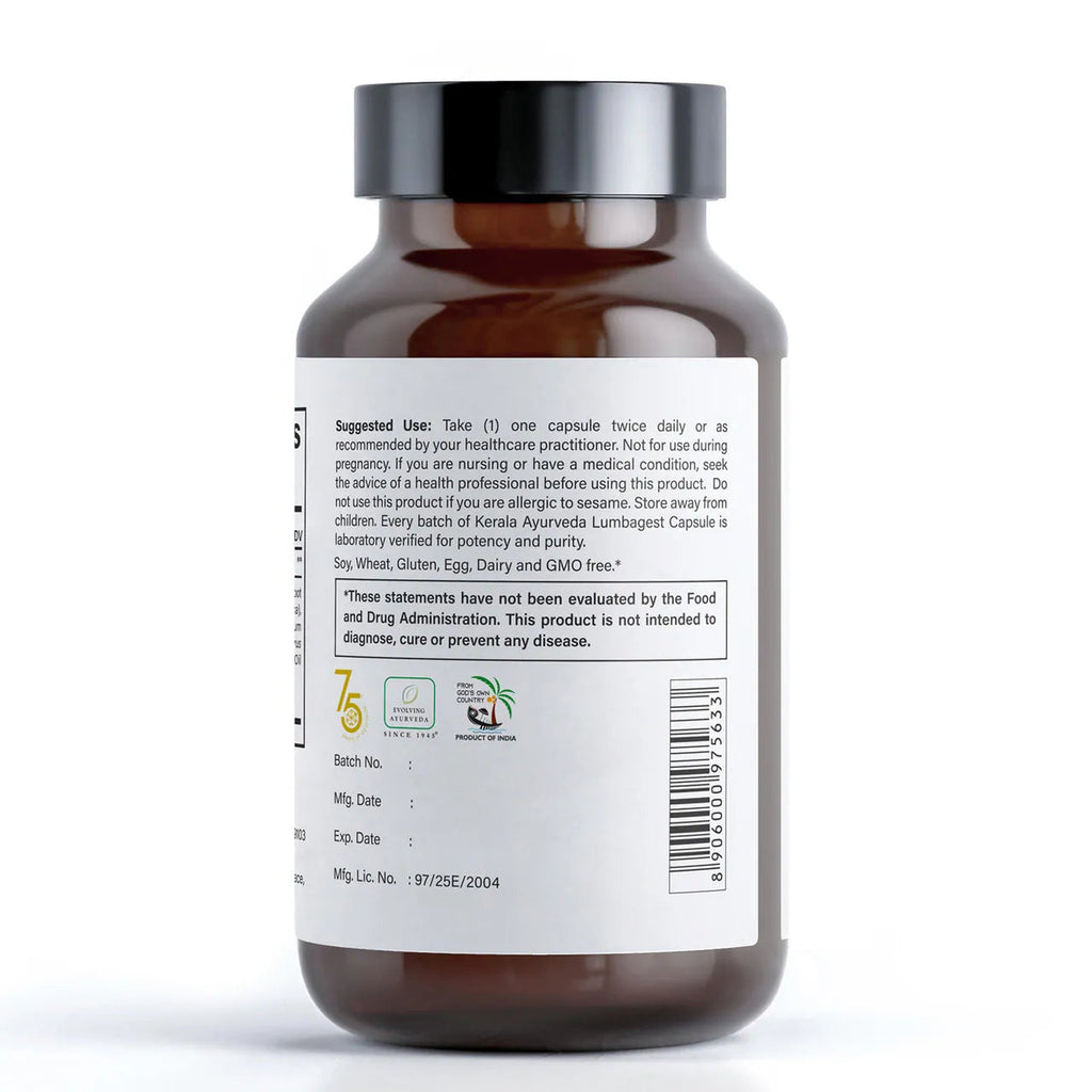 Kerala Ayurveda USA Back Support Capsules | Grocsy