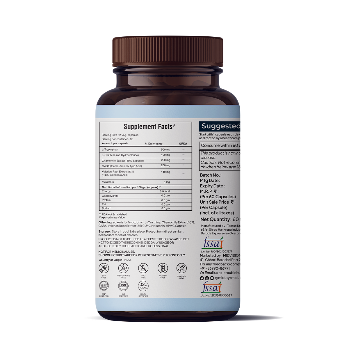 Miduty by Palak Notes Sleep Well Capsules | Grocsy