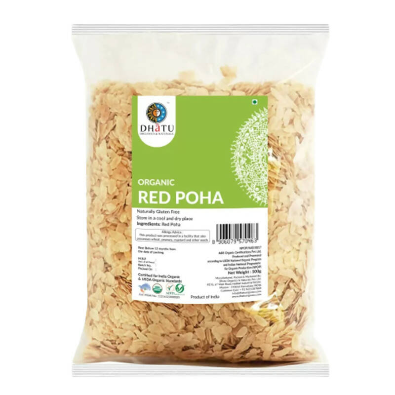 Dhatu Organics & Naturals Red Poha | Grocsy