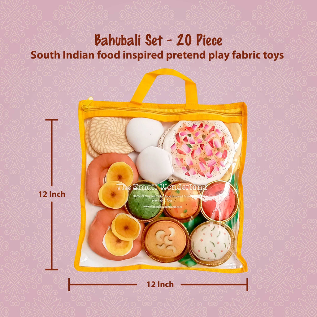 The Small Wonderland Bahubali Set-20 Piece Set-South Indian food inspired Pretend Play Food Toys | Grocsy
