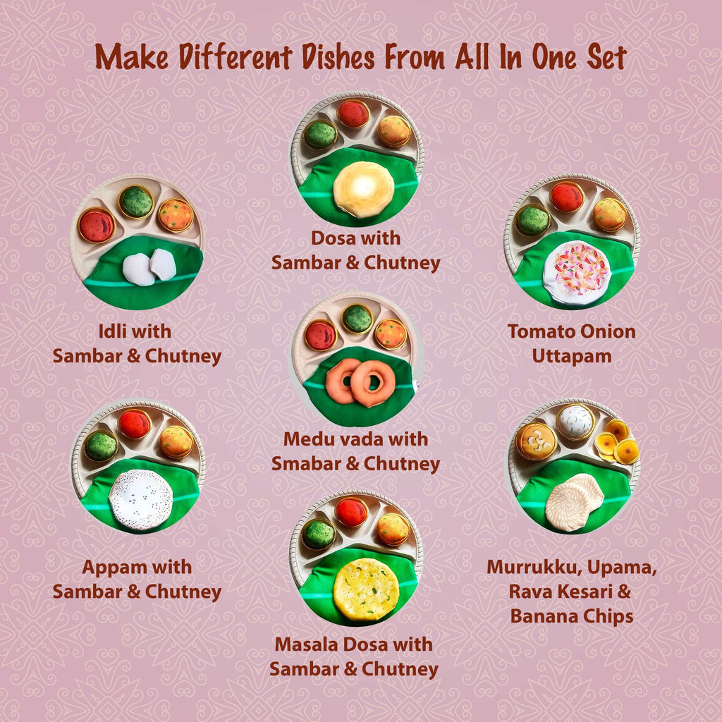 The Small Wonderland Bahubali Set-20 Piece Set-South Indian food inspired Pretend Play Food Toys | Grocsy