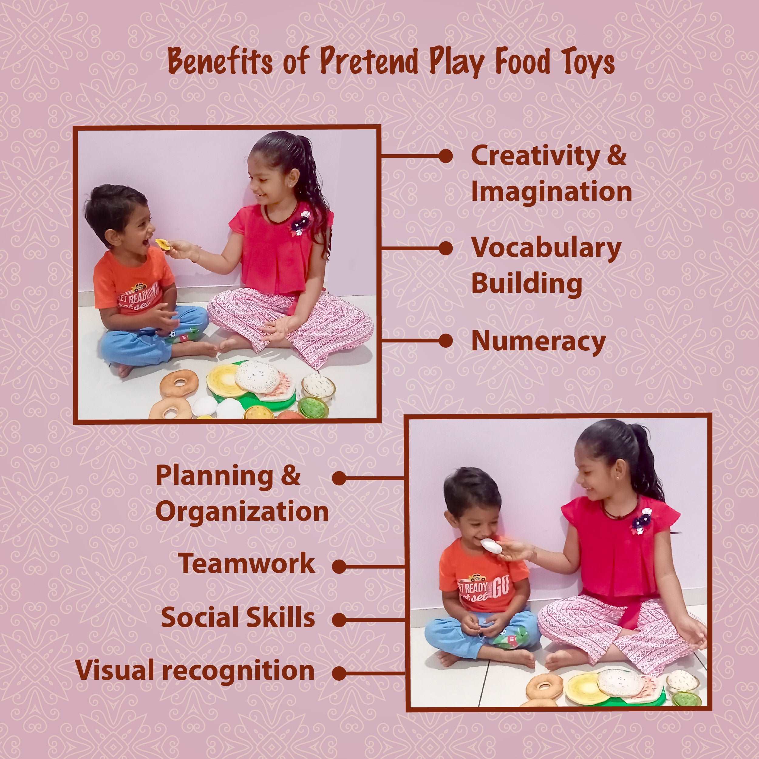 The Small Wonderland Bahubali Set-20 Piece Set-South Indian food inspired Pretend Play Food Toys | Grocsy