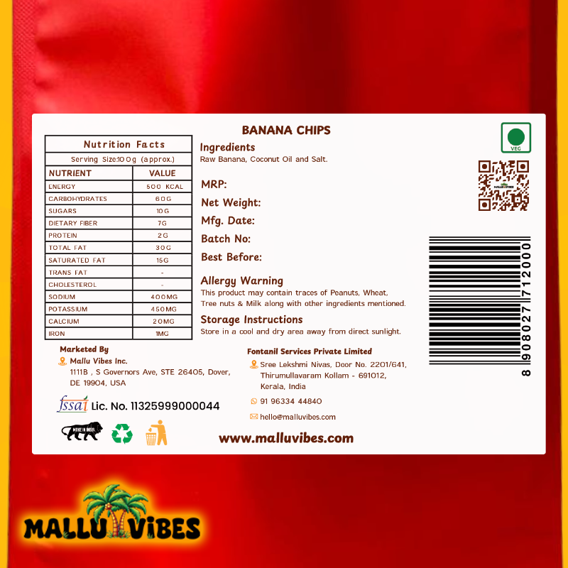 Mallu Vibes Banana Chips