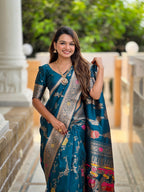 Vedant Vastram Soft Litchi Silk Banarasi Silk Jacquard Saree - Morpich | Grocsy