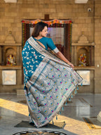 Vedant Vastram Soft Litchi Silk Banarasi Silk Jacquard Saree - Morpich | Grocsy