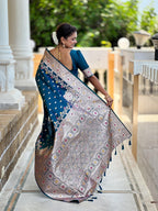 Vedant Vastram Soft Litchi Silk Banarasi Silk Jacquard Saree - Morpich | Grocsy