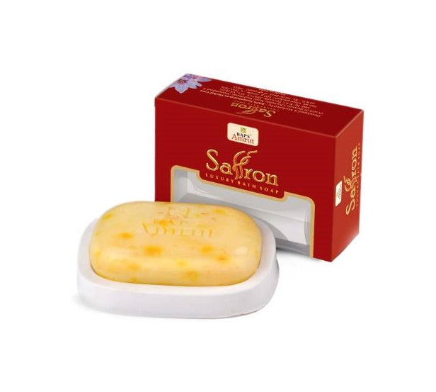 Baps Amrut Saffron Luxury Bath Soap | Grocsy
