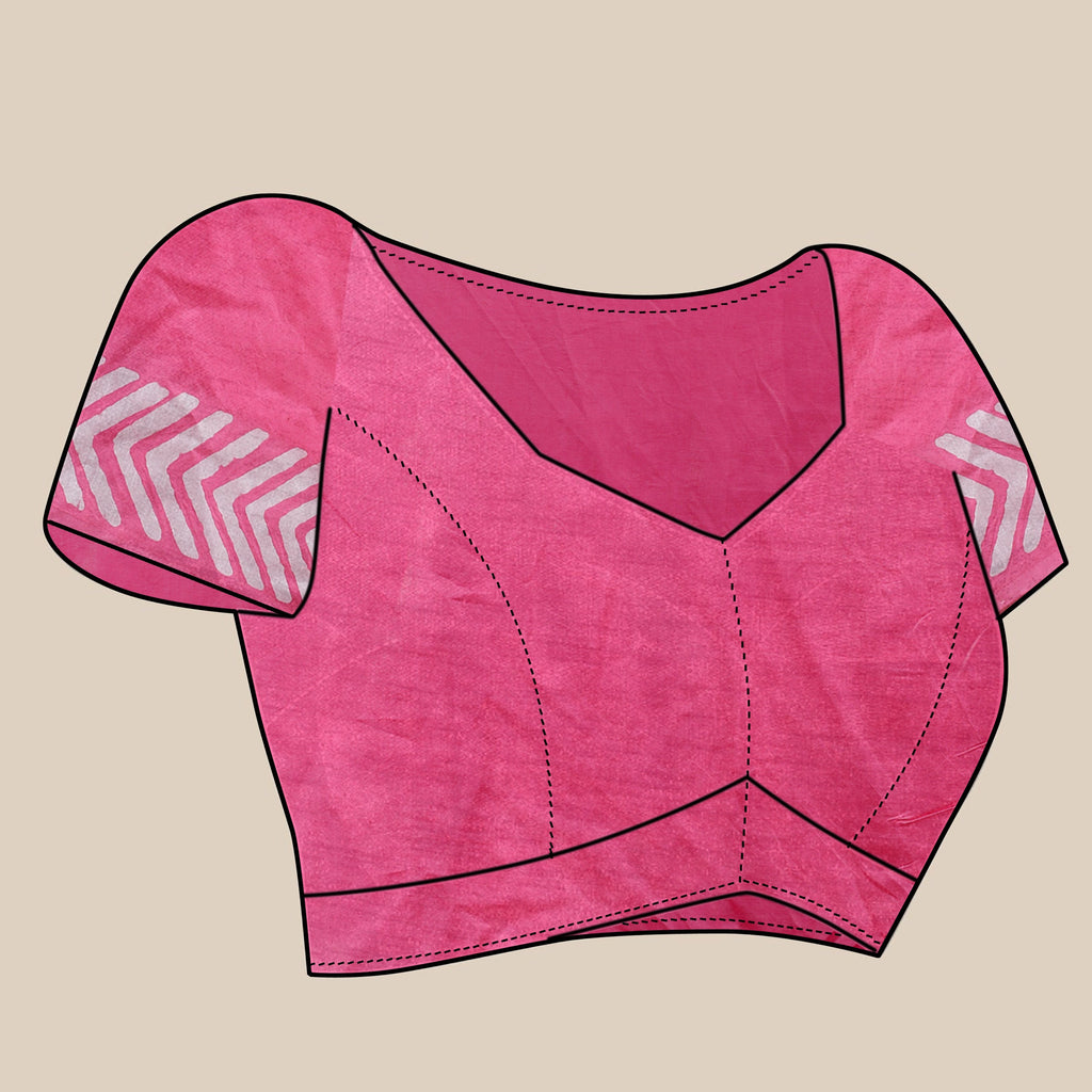 Vedant Vastram Designer Digital Print Batik Saree - Pink | Grocsy