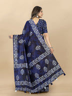 Vedant Vastram Designer Digital Print Batik Saree - Violate | Grocsy