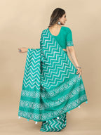 Vedant Vastram Designer Digital Print Batik Saree - Rama | Grocsy