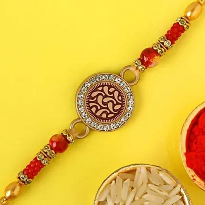 Meenakari Work Rakhi & Bournville Chocolate | Grocsy