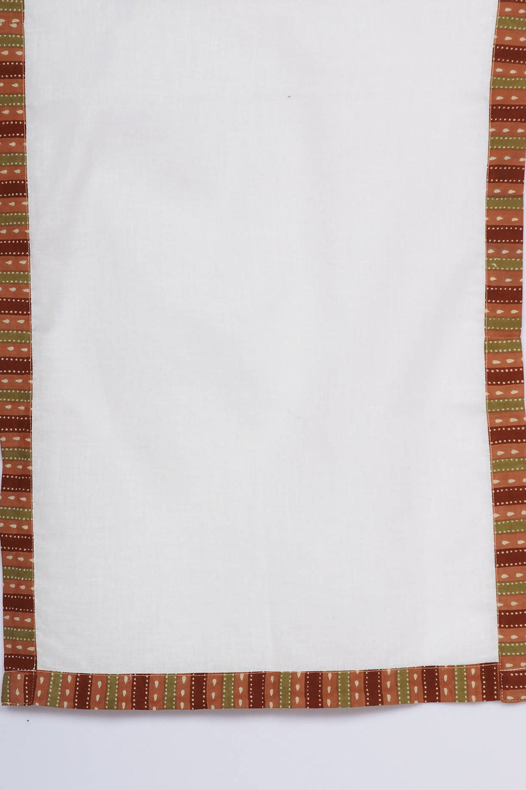 Little Bansi Girls Cotton Kurta frock with Sharara & Dupatta - Brown & Cream | Grocsy