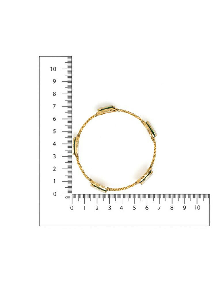 Antique Finish Kundan bangle - Ruby Raang | Grocsy