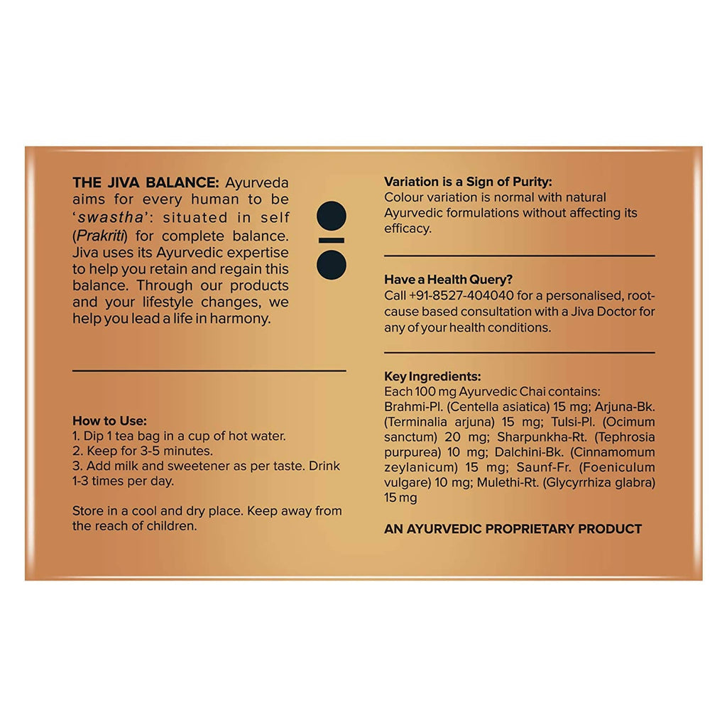 Jiva Ayurveda Ayurvedic Chai | Grocsy