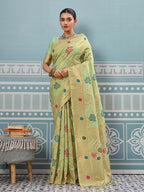 Shree Shyam Fashion Sea Green Silk Saree | Grocsy