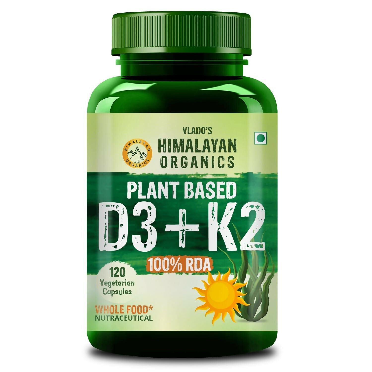 Himalayan Organics Vlado�s Plant Based 600iU Supplement Vitamin D3 + K2 | Grocsy
