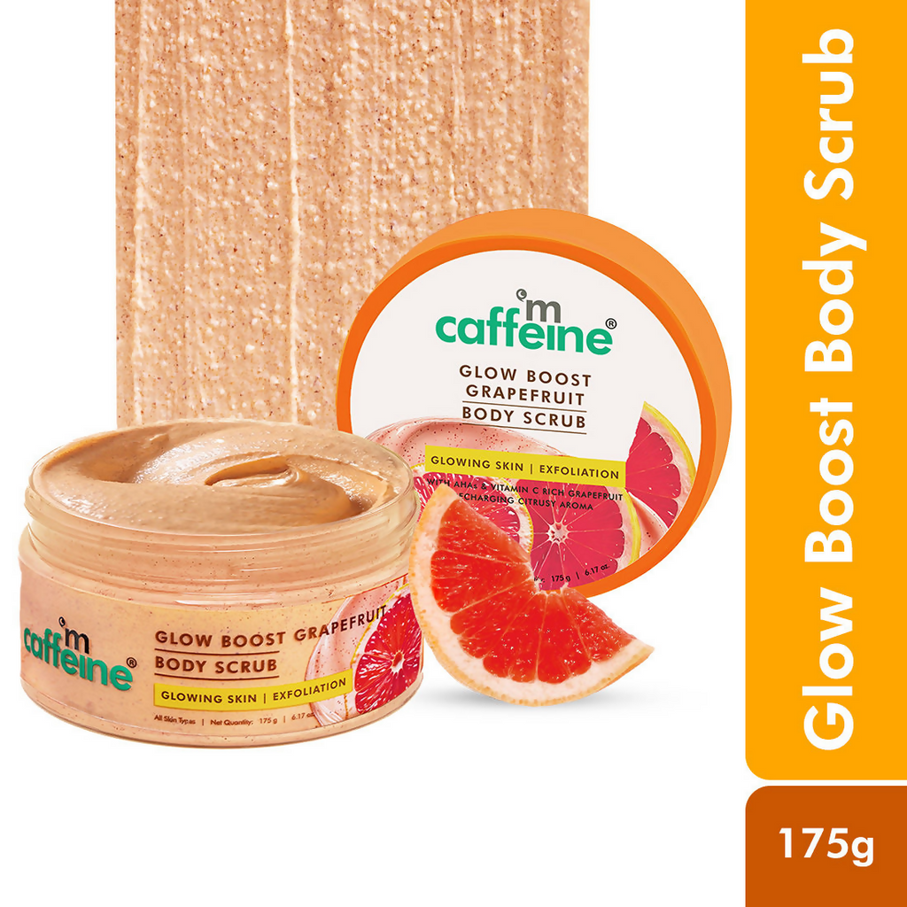 mCaffeine Glow Boost Grapefruit Body Scrub | Grocsy