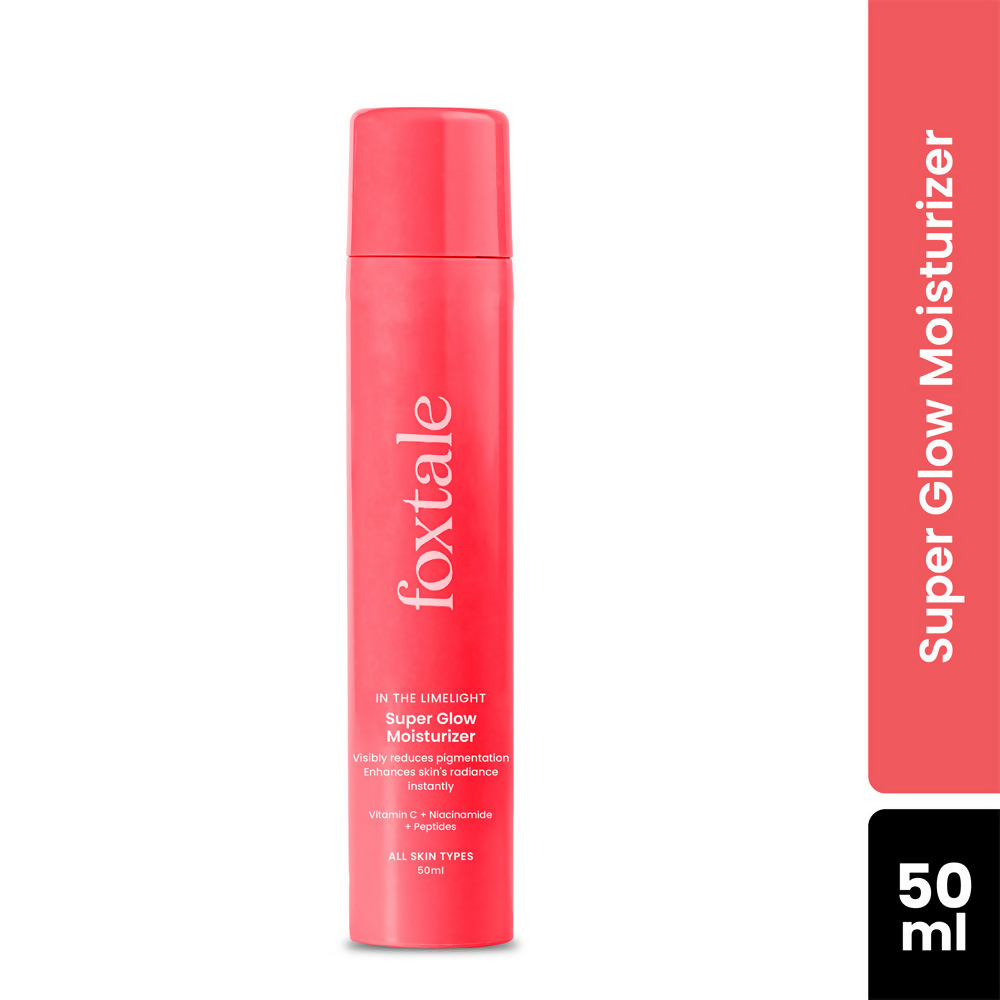 Foxtale Vitamin-C Super Glow Moisturiser With Niacinamide & Peptides For Glowing Skin | Grocsy