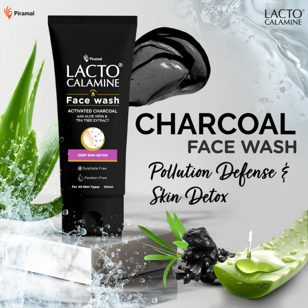 Lacto Calamine Activated Charcoal Face Wash | Grocsy