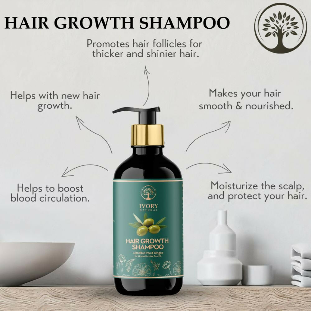 Ivory Natural Hair Shampoo For Growth - Hair Wellness & Nourishment For Both Men And Women | Grocsy