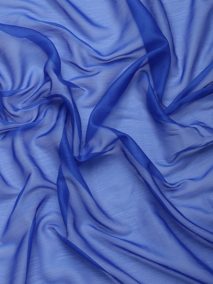 Ahalyaa Women's Traditional Semi Stitch Saree - Blue | Grocsy