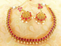 Red Trendy Necklace Set | Grocsy